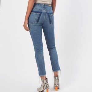 Grlfrnd Karolina High Rise Distressed Skinny Cropped Jean Size 26